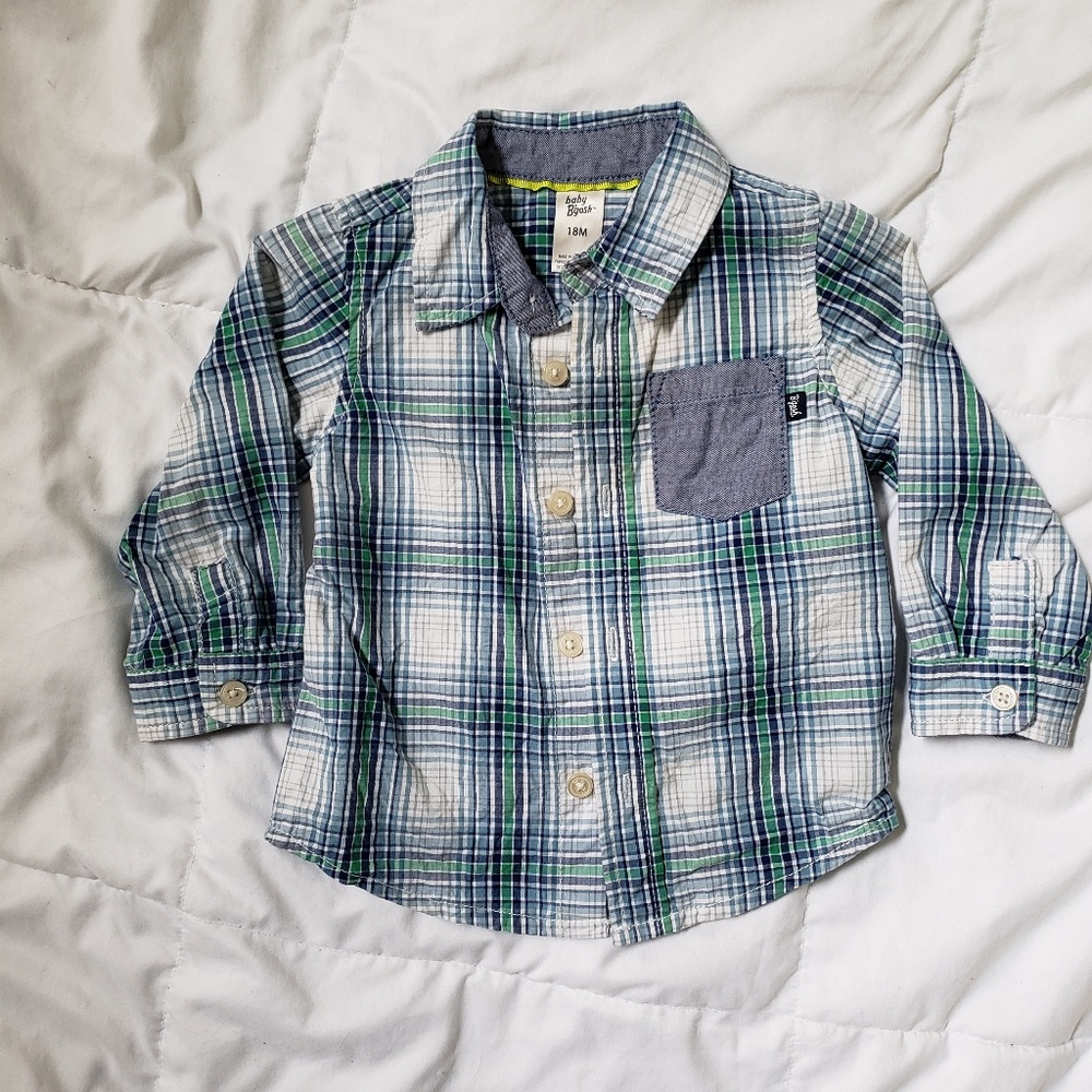 Plaid button down shirt
